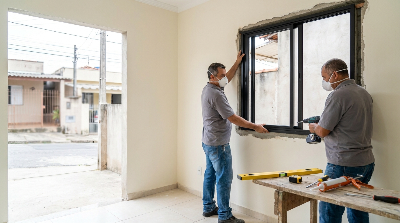 Esquadria De Aluminio Fume na Vila Azul, São José do Rio Preto‑SP
