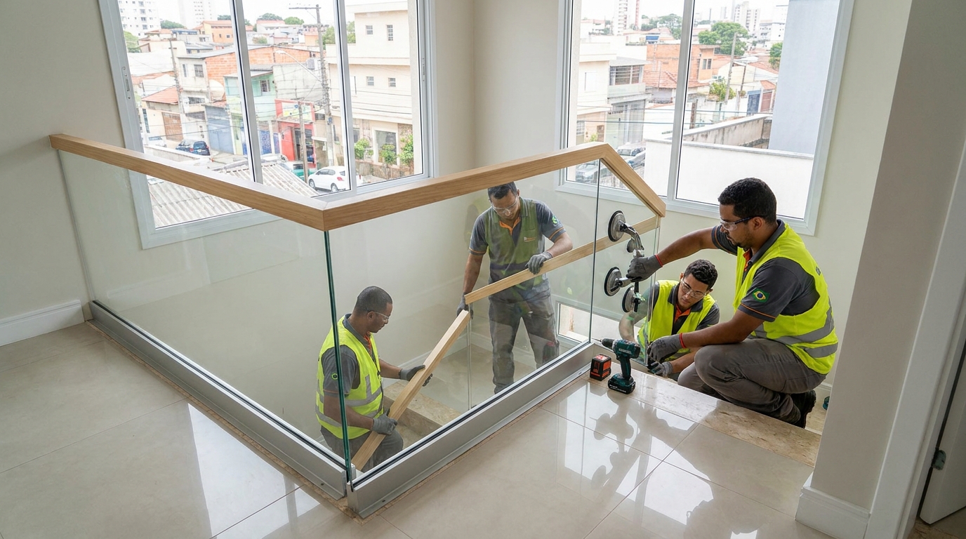 Guarda Corpo Com Botoes no Recreio Anhangüera, Ribeirão Preto‑SP